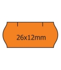 Etikety samolepící 26x12 signální oranž kotouček