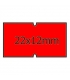 Etikety samolepící 22x12 signální červená kotouček Cola-ply
