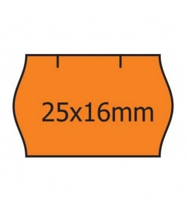Etikety samolepící 25x16 signální oranž kotouček