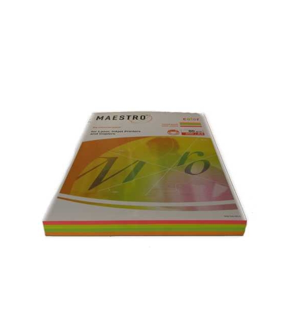 Papír xerografický MAESTRO COLOR A4, 80g, neon mix