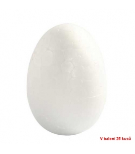 Vajíčko polystyrenové 4,8 cm bílé/ balení 25ks