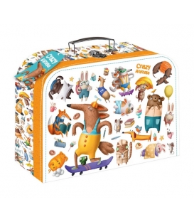Kufřík dětský na malířské potřeby 35cm Crazy Animals