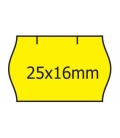 Etikety samolepící 25x16 signální žlutá kotouček