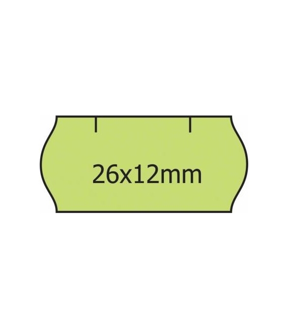 Etikety samolepící 26x12 signální zelená kotouček
