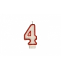 Svíčka dortová – číslo „4“