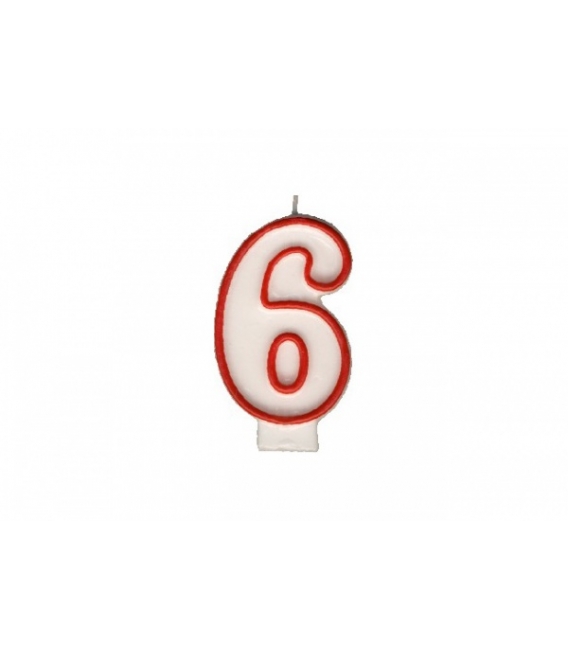 Svíčka dortová – číslo „6“