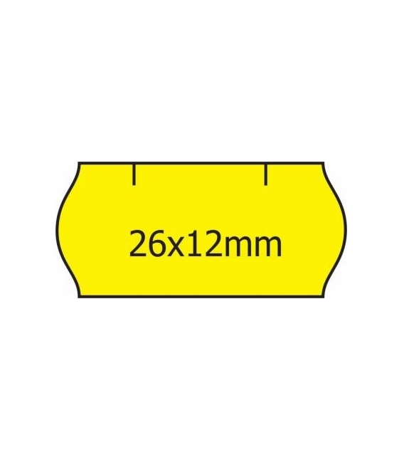 Etikety samolepící 26x12 signální žlutá kotouček