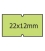 Etikety samolepící 22x12 signální zelená kotouček Cola-ply