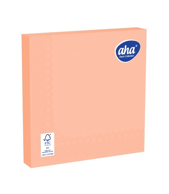 Ubrousky AHA 33x33/20ks 3vrstvé, lososová /3/