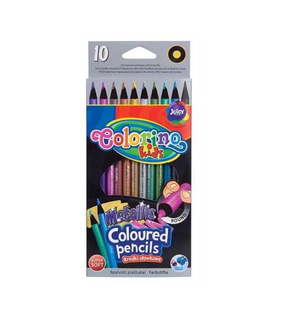Pastelky Colorino 10 barev metalické
