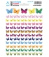 Etikety samolepící školní Motýlc