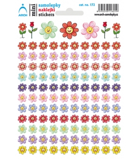 Etikety samolepící školní Květiny