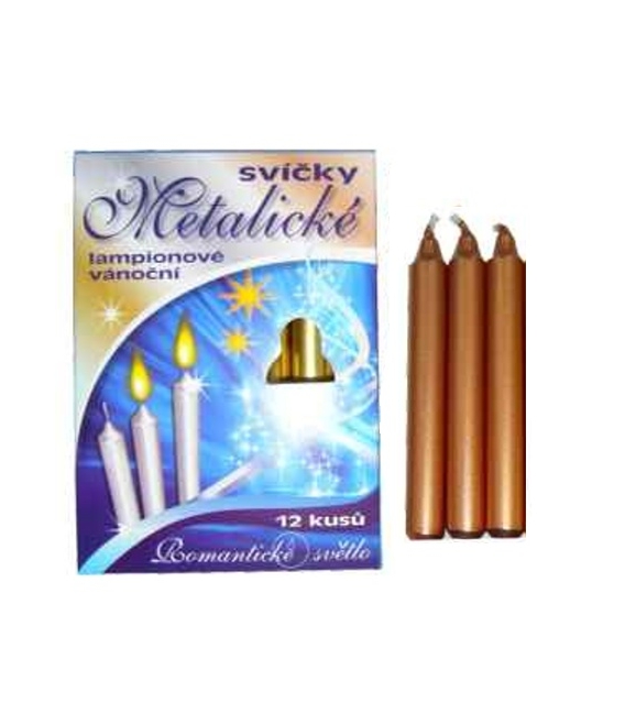 Svíčka Vánoční metal měděná /12ks