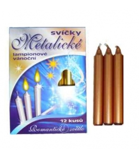 Svíčka Vánoční metal měděná /12ks