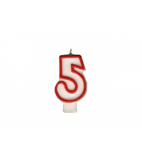 Svíčka dortová – číslo „5“