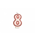 Svíčka dortová – číslo „8“