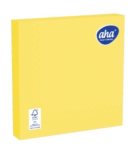 Ubrousky AHA 33x33/20ks 3vrstvé, žlutá /8/