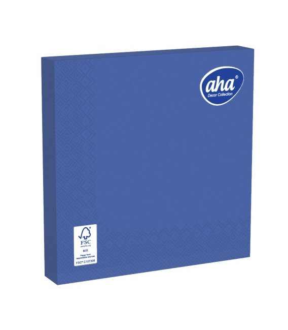 Ubrousky AHA 33x33/20ks 3vrstvé, tmavě modrá /12/