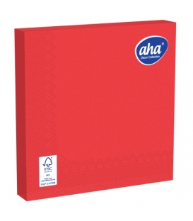 Ubrousky AHA 33x33/20ks 3vrstvé, červená /13/