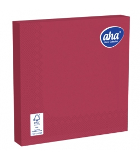 Ubrousky AHA 33x33/20ks 3vrstvé, bordó /15/