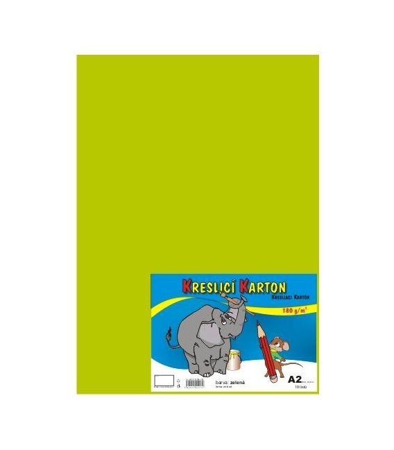 Karton kreslící barevný A2 180g sv.zelený