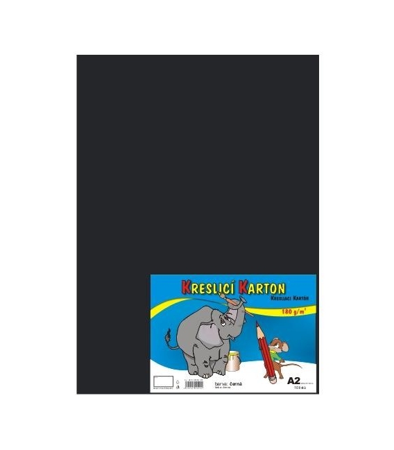 Karton kreslící barevný A2 180g černý