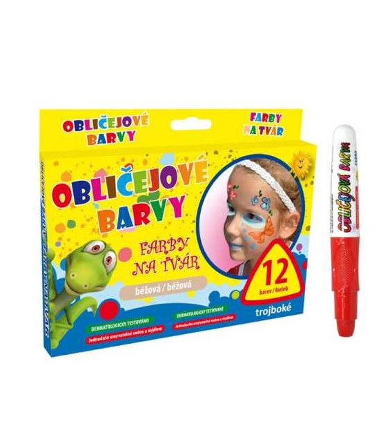 Barvy na obličej MFP červená