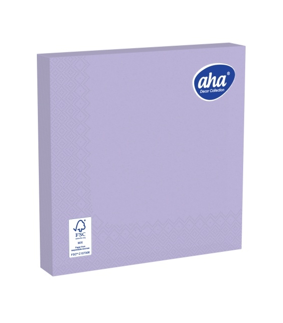 Ubrousky AHA 33x33/20ks 3vrstvé, světle fialová /4/
