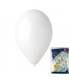 Balónek nafukovací kulatý bílý/ 100ks