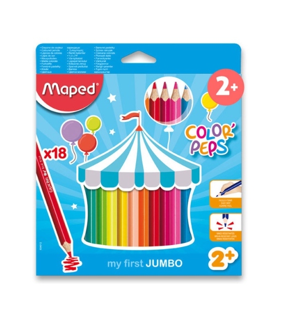 Pastelky MAPED MAXI 18 barev