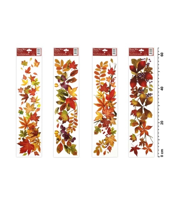 Fólie adhezní na okno 881 Podzimní listí 64x15cm