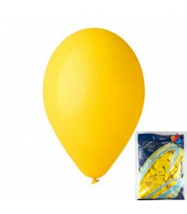 Balónek nafukovací kulatý žlutý/ 100ks
