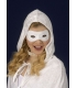 Maska karnevalová plastová škraboška bílá na domalování