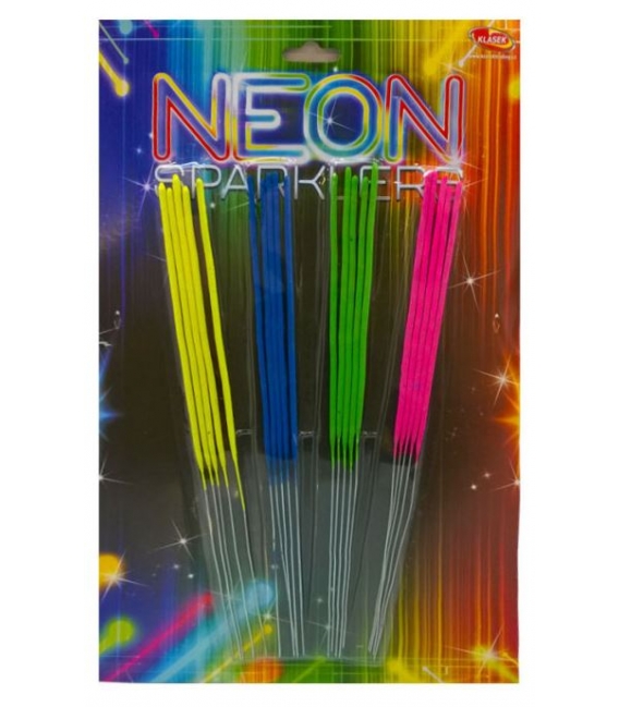 Prskavky neonové 28 cm 20 ks