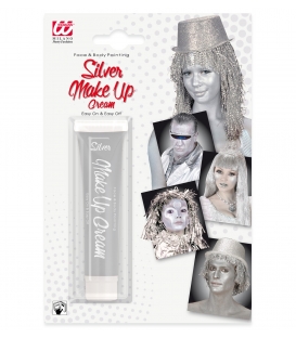 Barva na obličej Make-up stříbrný