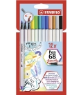 Stabilo Pen 68 BRUSH sada 12 barev