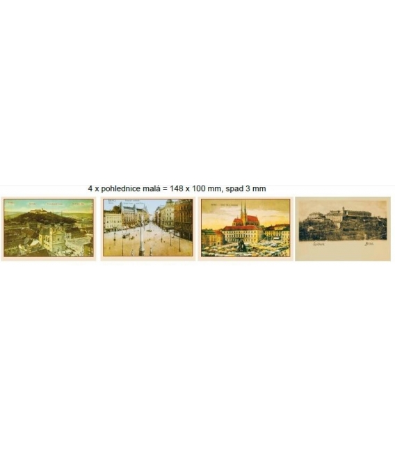 Pohlednice Brno větší a historické mix motivů