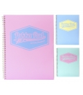 Blok A4 Pukka Pad linka s boční spirálou / mix 3 barev pastel