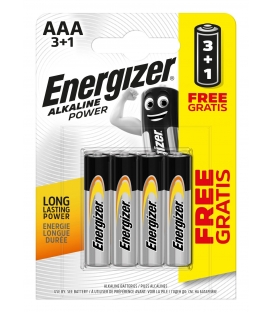 Baterie mikrotužkové Energizer Alkaline power AAA balení 4ks