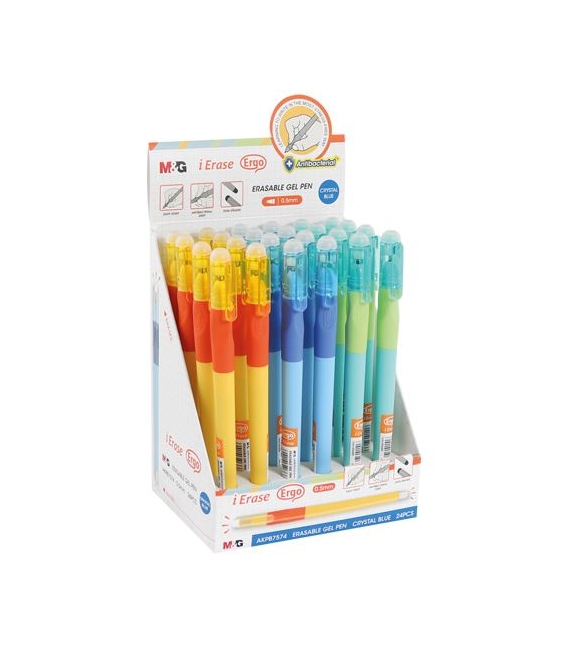 Roller přepisovatelný iErase 0,5mm modrý Ergo trojhranný