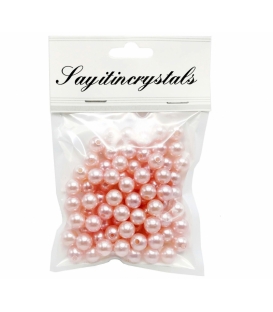 Korálky perličky 10mm/ 80ks lososové