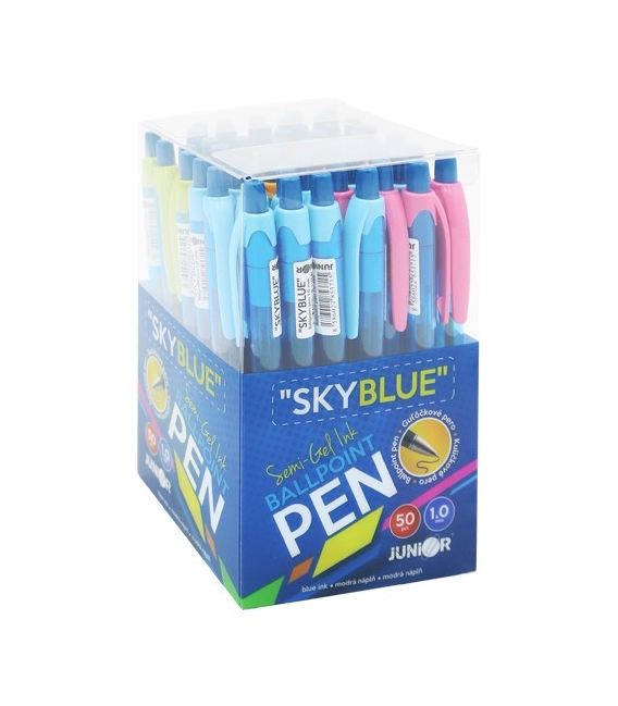 Pero kuličkové SKYBLUE 1,0mm semi gel