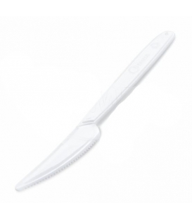 Nůž 18,5cm bílý, znovu použitelný/50ks