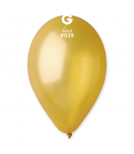 Balónek nafukovací kulatý zlatý/100ks