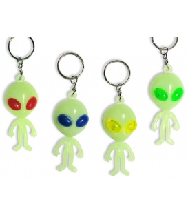 Přívěšek klíčenka Mimozemšťan svítící