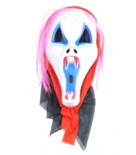 Maska karnevalová Vřískot červené vlasy