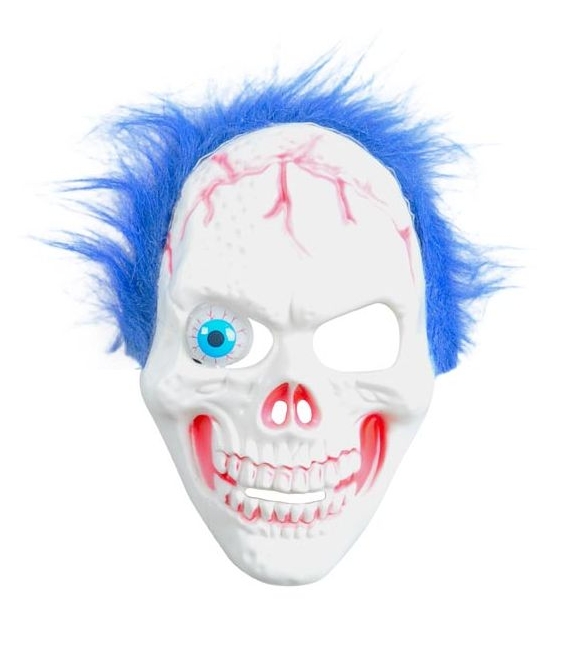 Maska karnevalová Oko fialové vlasy