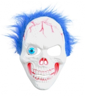 Maska karnevalová Oko fialové vlasy