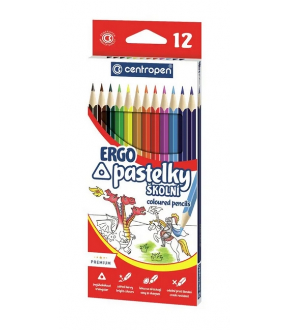 Pastelky Centropen 12 barev 9521/12 trojhranné