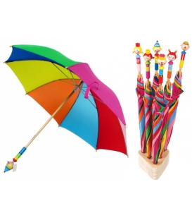 Deštník dětský s dřevěnou rukojetí